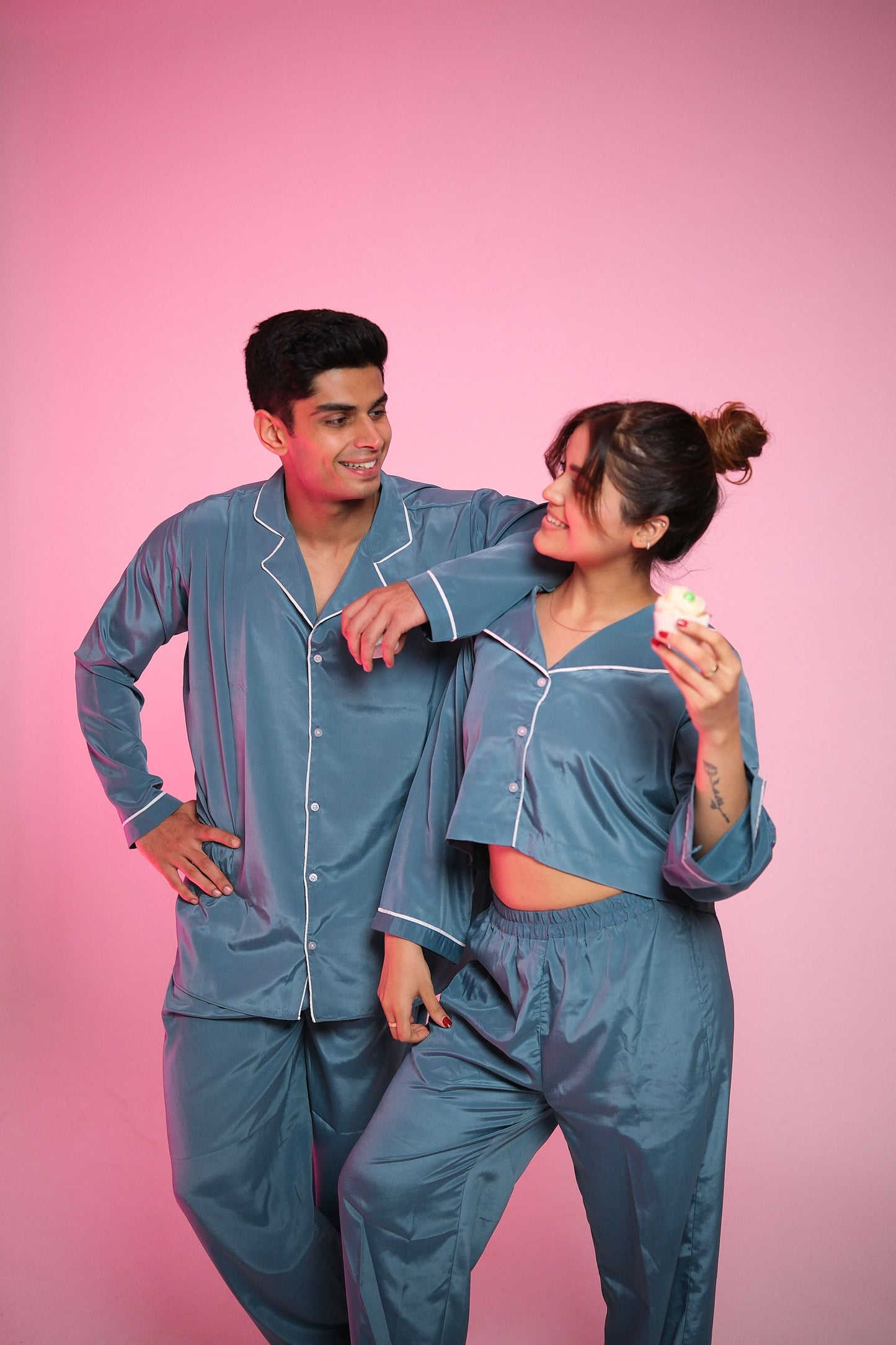 Cloud Nine (Bedtime Black) – Matching Couple Lounge Set
