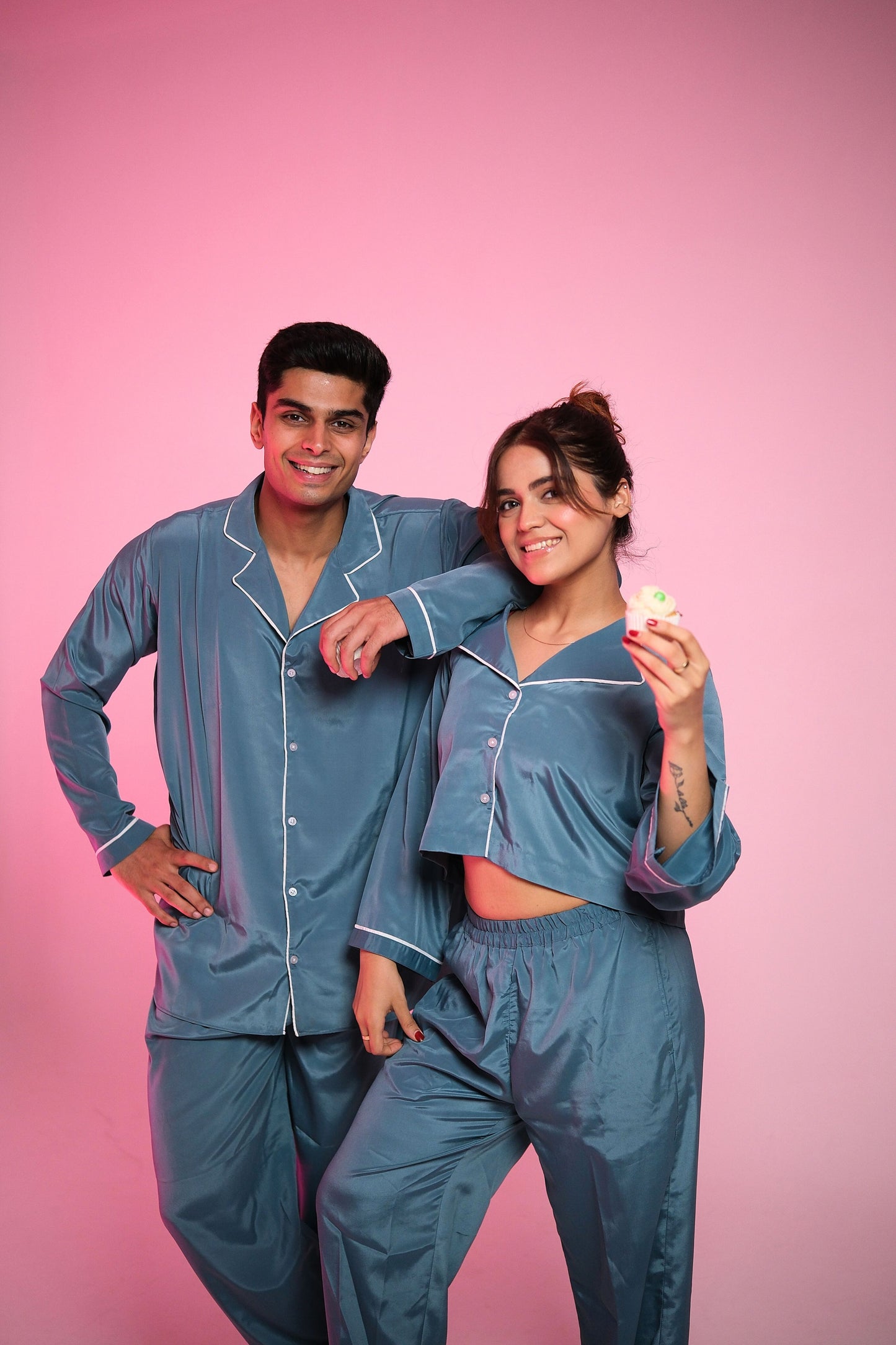 Cloud Nine (Bedtime Black) – Matching Couple Lounge Set