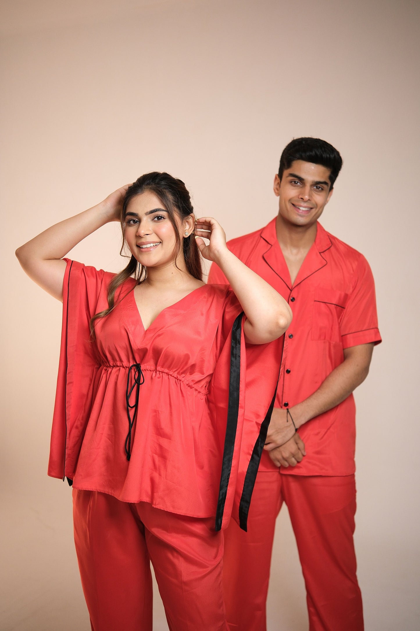 Weekend Vibe (Moonlight White) – Couple Matching Lounge Set