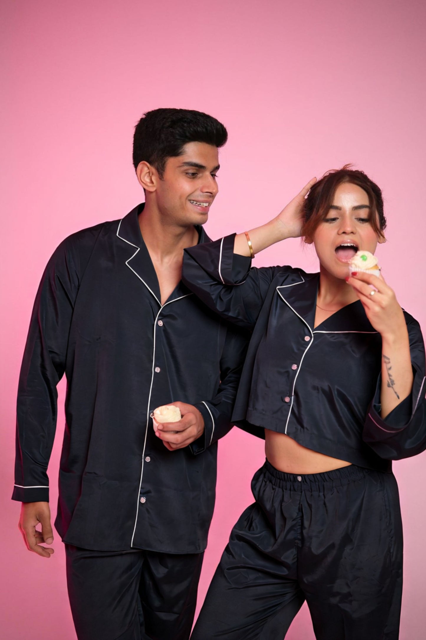 Cloud Nine (Bedtime Black) – Matching Couple Lounge Set