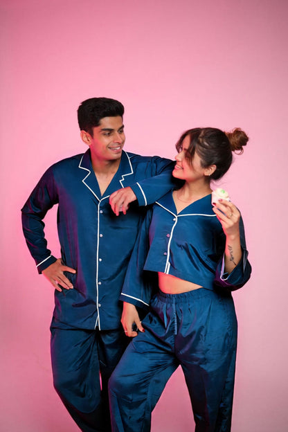 Cloud Nine (Midnight Blue) – Matching Couple Lounge Set
